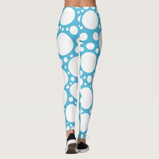 Light Blue Polka Dot Leggings (Rückseite)