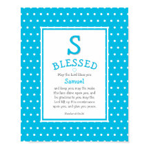 Light Blue Polka Dot Name Baby Sessing Kinderzimme
