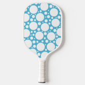 Light Blue Polka Dot Pickleball Schläger (Rückseite)