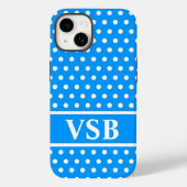 Light Blue Polka Dots Case-Mate iPhone Hülle (Rückseite)
