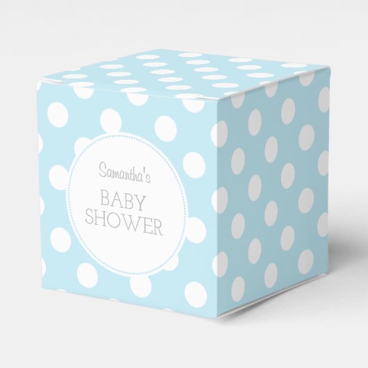 Light Blue Polka Dots Geschenkschachtel (Vorderseite)