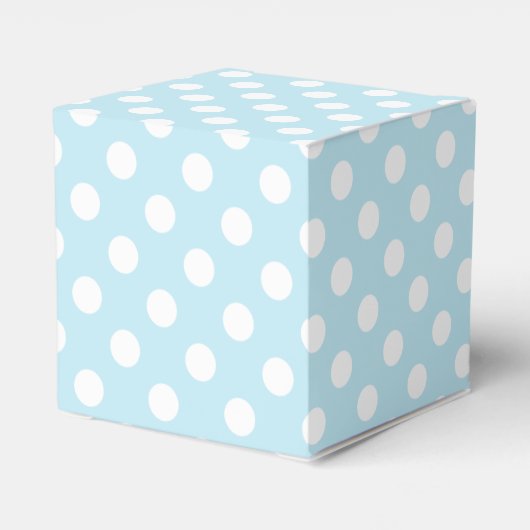 Light Blue Polka Dots Geschenkschachtel (Rückseite)