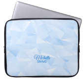 Light Blue Polygonal Muster und Anpassung Laptopschutzhülle (Vorderseite)