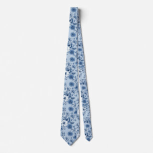 Light Blue Porcelain Floral Wedding Trauzeugen Ges Krawatte