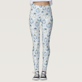 Light Blue PumpkinPattern - Leggings (Vorderseite)