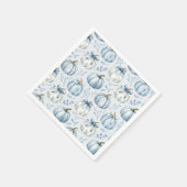 Light Blue PumpkinPattern - Napkins Serviette (Ecke)