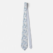 Light Blue PumpkinPattern - Neck Tie Krawatte (Vorderseite)