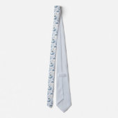 Light Blue PumpkinPattern - Neck Tie Krawatte (Rückseite)