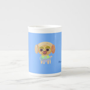 Light Blue Puppy Specialty Tasse