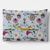 Light Blue Queen Bee & Gold Crown Beste Mama aller Zubehörtasche (Vorderseite)