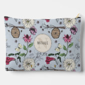 Light Blue Queen Bee & Gold Crown Beste Mama aller Zubehörtasche (Rückseite)