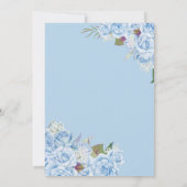 Light Blue Quinceanera Aschenella Princess Quince Einladung (Rückseite)