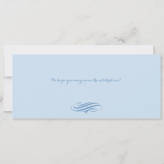 Light Blue Quinceanera Boarding Pass - Paris Einladung (Rückseite)