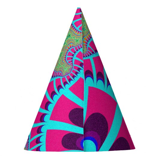 Light Blue Rainbow Remix Partyhütchen (Rückseite)