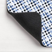 Light Blue Retro Bubbles Mousepad (Ecke)