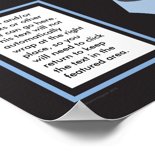 Light Blue Ribbon Fundraising Poster (Ecke)