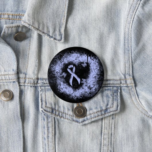 Light Blue Ribbon Grunge Herz Button (Beispiel)