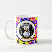 Light Blue Ribbon Penguin Kaffeetasse (Links)