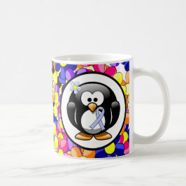 Light Blue Ribbon Penguin Kaffeetasse