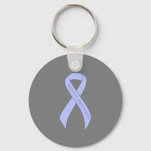 Light Blue Ribbon Support Awareness Schlüsselanhänger