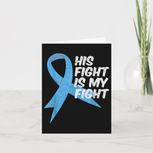 Light Blue Ribbon Support Warrior Prostatakrebs Karte (Vorderseite)