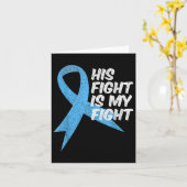 Light Blue Ribbon Support Warrior Prostatakrebs Karte (Gelbe Blume)