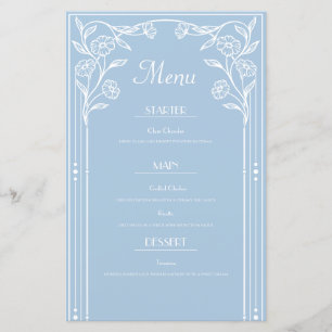 Light Blue Romance und Vintages kulinarisches Menü