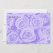 Light Blue Rose Background Brautparty laden ein Einladung (Rückseite)