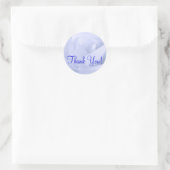 Light Blue Rose, danke! Runder Aufkleber (Tasche)