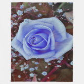 Light Blue Rose Fleecedecke (Vorderseite)