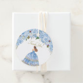 Light Blue Rose Floral Quinceanera Vielen Dank Geschenkanhänger (Beispiel)