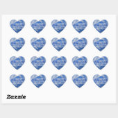 Light Blue Rose Personalisiert Wedding Herz-Aufkleber (Blatt)