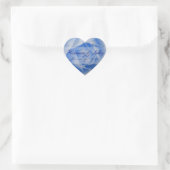 Light Blue Rose Personalisiert Wedding Herz-Aufkleber (Tasche)