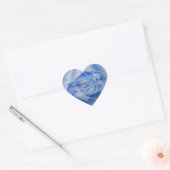 Light Blue Rose Personalisiert Wedding Herz-Aufkleber (Umschlag)
