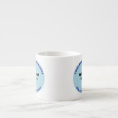 Light Blue Round Business Brand auf Espresso Tasse (Vorderseite)