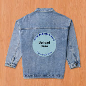 Light Blue Round Business Brand on Women's Jeansjacke