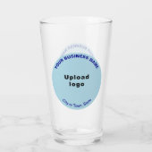 Light Blue Round Shape Business Brand auf Glass Cu Glas (Rückseite)