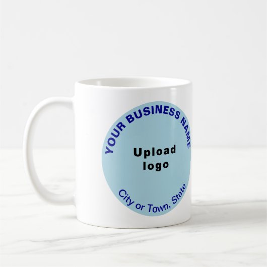 Light Blue Round Shape Business-Markenbezeichnung Kaffeetasse (Links)