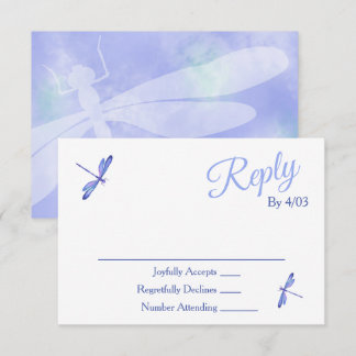 Light Blue RSVP Enclosure Cards Hinweiskarte