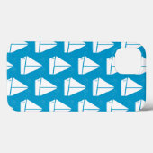Light Blue Sailboat Pattern Case-Mate iPhone Hülle (Rückseite (Horizontal))