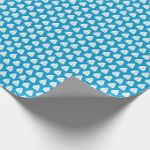 Light Blue Sailboat Pattern Geschenkpapier (Ecke)