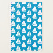 Light Blue Sailboat Pattern Planer (Vorderseite)
