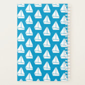 Light Blue Sailboat Pattern Planer (Rückseite)