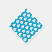 Light Blue Sailboat Pattern Serviette (Ecke)