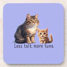 Light Blue Sassy Cat Theme Hard Plastic Untersetze Getränkeuntersetzer