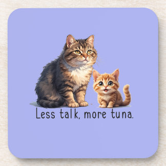 Light Blue Sassy Cat Theme Hard Plastic Untersetze Getränkeuntersetzer