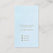 Light Blue Script Earring Display Visitenkarte (Rückseite)