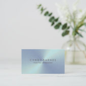 Light Blue Sheen Business Card Visitenkarte (Stehend Vorderseite)