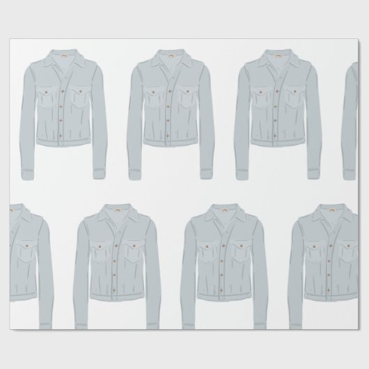 Light Blue Shirt Geschenkpapier (Flach)