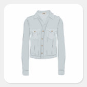 Light Blue Shirt Quadratischer Aufkleber (Vorderseite)